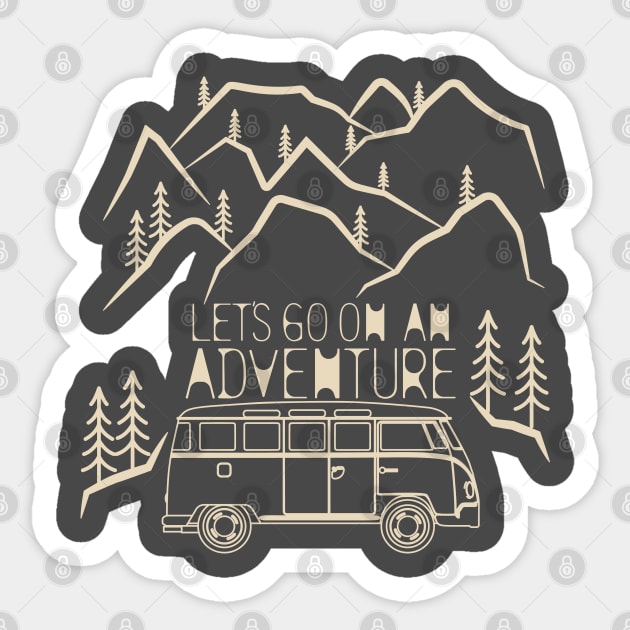Let's go on adventure. Sticker by lakokakr